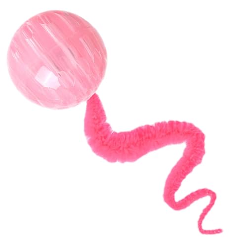 Katzenwurmspielzeug, Hüpfball mit Schwanz, Katzenspielzeug | Interaktives Wurm-Hüpfball-Katzenspielzeug | Magic Worm Bouncy Balls Cats Teaser Toys helfen, Ihr Haustier zu entspannen und zu trösten von Huyeruie