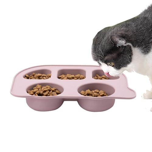 Silikon-Futternapf | Unterteiltes Tablett für Tierfutter, für Hunde und Katzen, Silikon-Futterschale, verbrühungssicher, weich, rutschfest, für Katzen und Hunde Silikon-Futternapf | Unterteiltes Tablett für Tierfutter, für Hunde und Katzen, Silikon-Futterschale, verbrühungssicher, weich, rutschfest, für Katzen und Hunde von Huyeruie