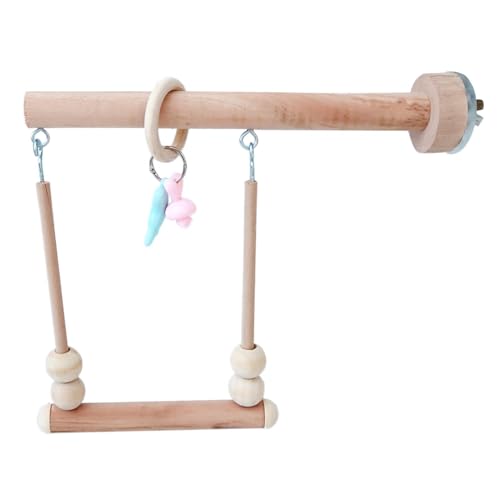 Vogelkäfigschaukel | Vogelsitzstange Ständer Kauspielzeug - Holzspielzeug Spielstudios für Papageien Sittiche Nymphensittiche Wellensittiche Vogelkäfigschaukel | Vogelsitzstange Ständer Kauspielzeug - Holzspielzeug Spielstudios für Papageien Sittiche Nymphensittiche Wellensittiche von Huyeruie