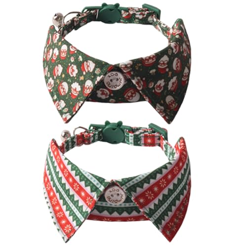 Hxyxbnhno 2 x Weihnachts-Katzenhalsband, regulierbares Hundehalsband, bequemes Katzenhalsband, Haustierzubehör von Hxyxbnhno