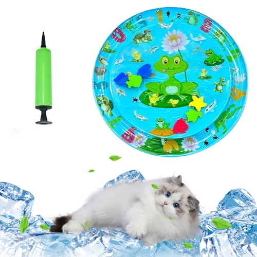 Hxyxbnhno Katzen Kühlmatte Wasser Sensorische Spielmatte Hunde Bett Liege Aufblasbares Bett Nickerchen Spielmatte Sensorisches Spiel von Hxyxbnhno