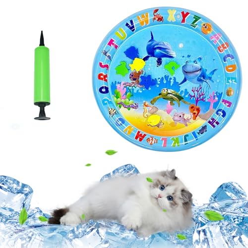 Hxyxbnhno Katzen Kühlmatte Wasser Sensorische Spielmatte Hunde Bett Liege Aufblasbares Bett Nickerchen Spielmatte Sensorisches Spiel von Hxyxbnhno