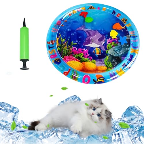 Hxyxbnhno Katzen Kühlmatte Wasser Sensorische Spielmatte Hunde Bett Liege Aufblasbares Bett Nickerchen Spielmatte Sensorisches Spiel von Hxyxbnhno