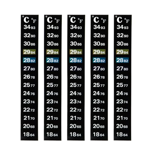 Hxyxbnhno Thermometer-Aufkleber, Brauthermometer, Klebstoff für Lagertanks, Aquarien, Temperaturthermometer, Aufkleber, zum Aufkleben, Thermometer, Klebestreifen, 5 Stück von Hxyxbnhno