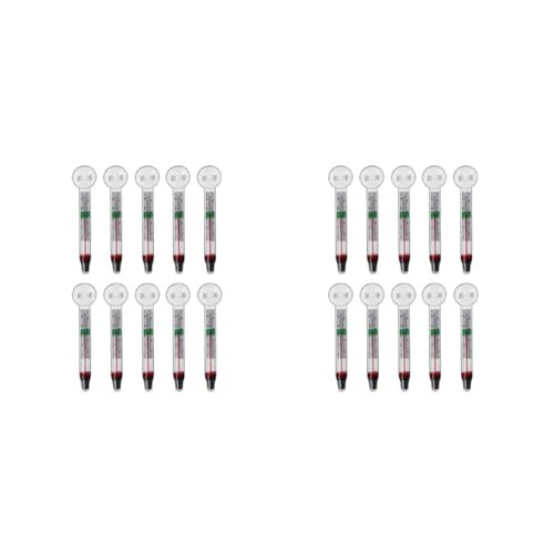 Hxyxbnhno Thermometer mit Saugnapf, 0-40 °C, digitale Skala, zum Aufkleben, Thermometerstreifen, 10 Stück von Hxyxbnhno