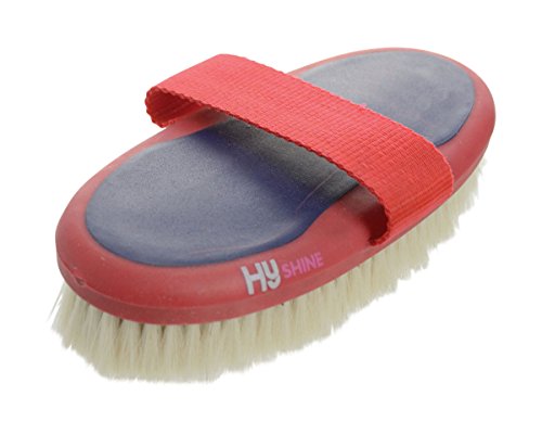 hyshine Pro Groom Ziegenhaare Body Bürste 20 x 9,5 cm navy/rot 8329 von HySHINE