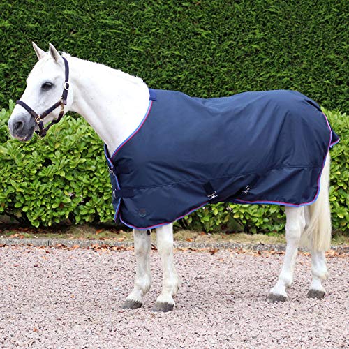 HySignature Lightweight 100g Turnout Rug 3ft9 Navy Red Blue von HySignature