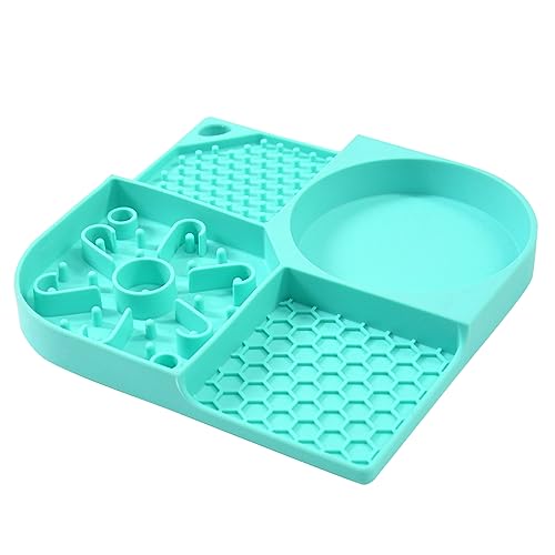 Hyexu Hunde Leckpad Leckmatte Hunde Katzen Leckmatten mit Saugnäpfen Silikon Leckpad zum Baden Fellpflege von Hyexu