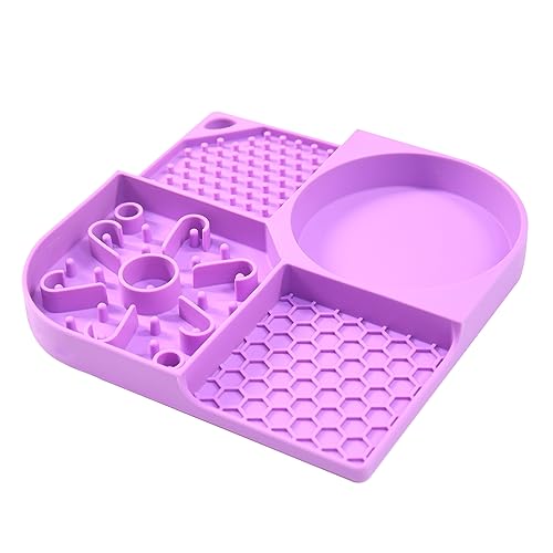 Hyexu Slow Feeder Leckmatte Hund Leckpad Leckmatte Hund Leckmatte Leckmatte Hunde Katzen Leckmatten mit Saugnäpfen Silikon Lick Pad für Baden Fellpflege von Hyexu