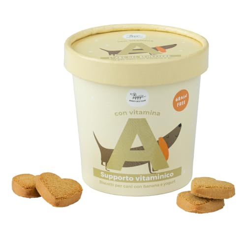 Getreidefreie Hundekekse Joghurt und Banane mit Vitamin A | 100% natürlich für die Gesundheit von Fell und Sehkraft | Multivitamin-Snack ohne Gluten | 100 g Hundekekse Hygge Dog® von Hygge