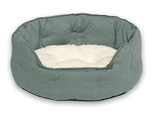 Hyggins Dreamer Nest Hundebett | Wendekissen orthopädisch | waschbar | Boden wasserabweisend (S 48 x 40cm, petrolgrün) von Hyggins