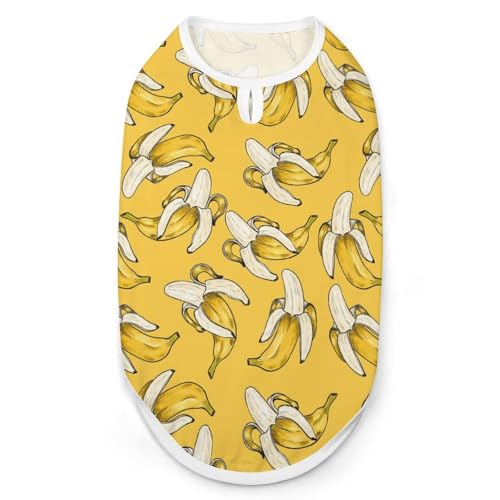 Sweet Bananas Haustier-T-Shirt, coole Welpen-Shirts für kleine, mittelgroße und große Haustiere, Hunde, Katzen, Größe XXL von Hyghfg