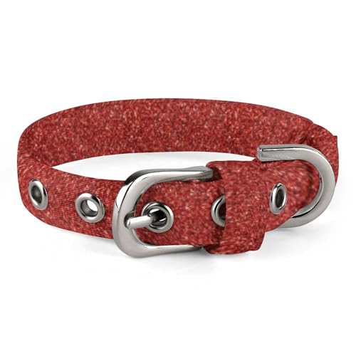 Verstellbares, schönes rotes Glitzer-Hundehalsband, bequemes Haustierhalsband für kleine bis mittelgroße Hunde von Hyghfg