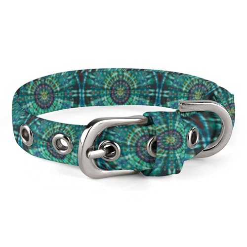 Verstellbares Batik-Mandala-Hundehalsband, bequemes Haustierhalsband für kleine bis mittelgroße Hunde von Hyghfg