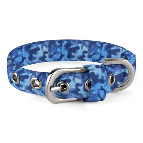 Verstellbares Hundehalsband mit Aquarell-Camouflage, bequemes Haustierhalsband für kleine bis mittelgroße Hunde von Hyghfg