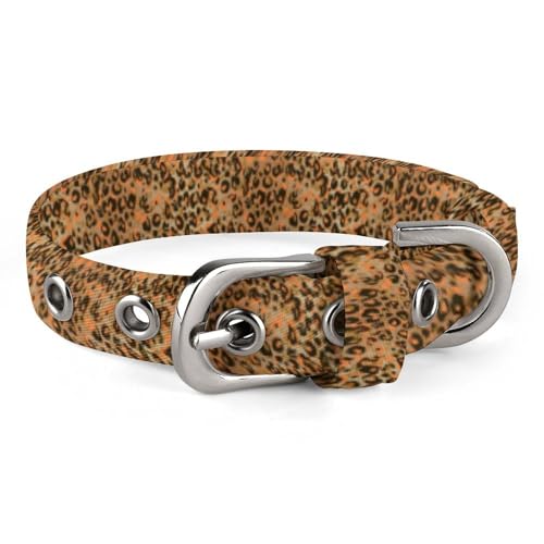 Verstellbares Hundehalsband mit Leoparden-Farbverlauf, bequemes Haustierhalsband für kleine bis mittelgroße Hunde von Hyghfg