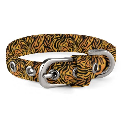 Verstellbares Tigerjagd-Hundehalsband, bequemes Haustierhalsband für kleine bis mittelgroße Hunde von Hyghfg