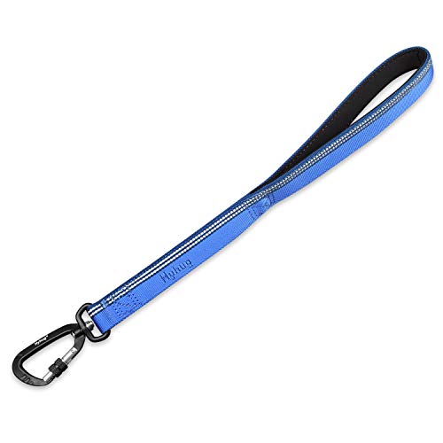 Hyhug Design, Beidseitig 3M Reflektierend Hundeleine Trainingsleine Kurz, Sicherer Nachtspaziergang。Verschleißfeste, Haltbare Kurze Nylon Hundeleine (Länge：46cm, Marina Blue) von Hyhug