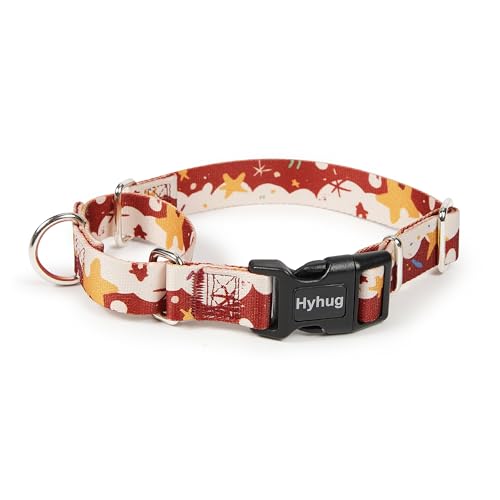 Hyhug Pets Verstellbares Martingale-Hundehalsband mit Schnellverschluss-Schnalle, farbecht, strapazierfähig, Anti-Ausgehen, Training, rutschfestes Welpenhalsband (Stern, XL) von Hyhug