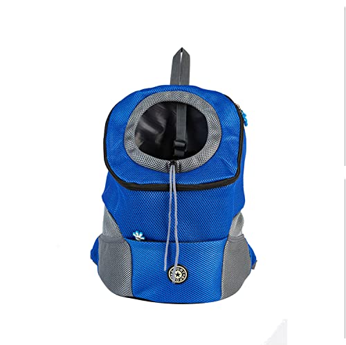 Hunderucksack katzenrucksack für Klein Mittler Hunde Katzen Welpen bis 3kg, Atmungsaktive und Verstellbar transporttasche Haustier Rucksack Hund Tragetasche für Reisen, Wanderabenteuer (M, Blau) von Hykiee