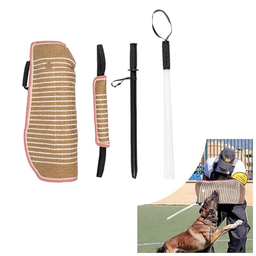 Hymula Durable Jute Hund Biss Ärmel Training Schutzkissen Professionelle Hund Biss Training Set Hund Biss Zerrspielzeug Biss Keil Hund Biss Ärmel von Hymula