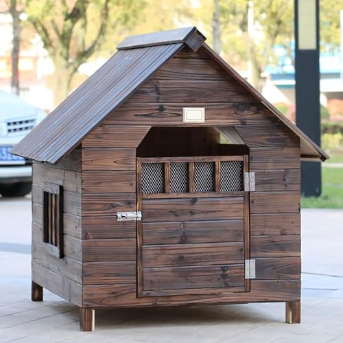 MekUk Katzenhaus Hundehütte im Freien – Hundekäfig aus Holz, Hundehütte, wetterfest, atmungsaktiv, einfach zu montieren(XL) von HynJGih