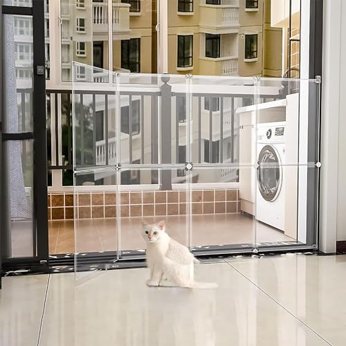 MekUk Katzenhaus Katzen-Laufstall DIY transparenter Welpen-Hunde-Laufstall tragbarer Hofzaun, Kleintierkäfig for Kaninchen, Meerschweinchen(8PCS) von HynJGih