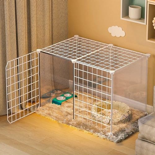 MekUk Katzenhaus Katzenkäfig – Katzenkäfig, Laufstall, Katzengehege, Innenbereich, Frettchenkäfig, Hundekäfige for große Hunde, Katzenhütten mit Katzentoilette(75x39x47cm) von HynJGih