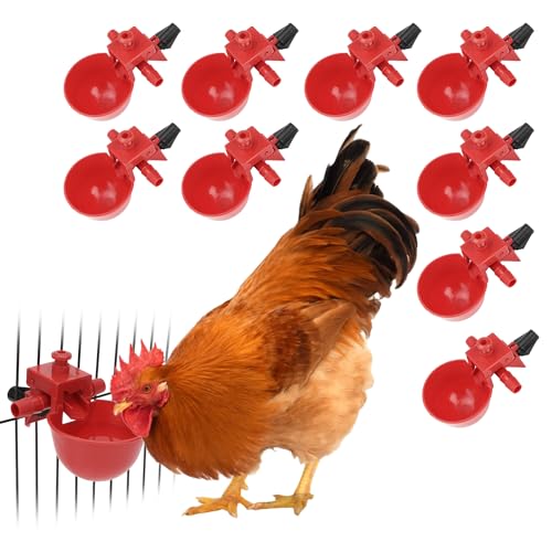 Automatische Wasser Trinkbecher Vogel Coop Feed Geflügel Fowl Tränke Wasser Trinkbecher Fowl Tränke 100 von Hypeety