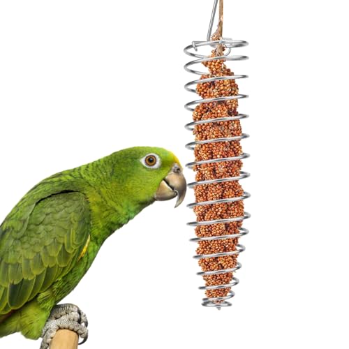 Bird Foraging Feeder Papagei Treat Obst Gemüsehalter Samen Feeder für Sittich Nymphensittich Conure Ara Amazon Lovebird Finch Kanarische Ratte Chinchilla Meerschweinchen Käfig Futterkorb von Hypeety