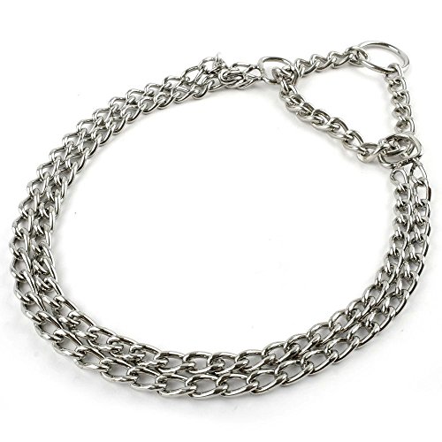 Hypeety Hundehalsband mit Halskette, Martingal, aus Metall und Edelstahl, für mittelgroße und große Hunde von Hypeety