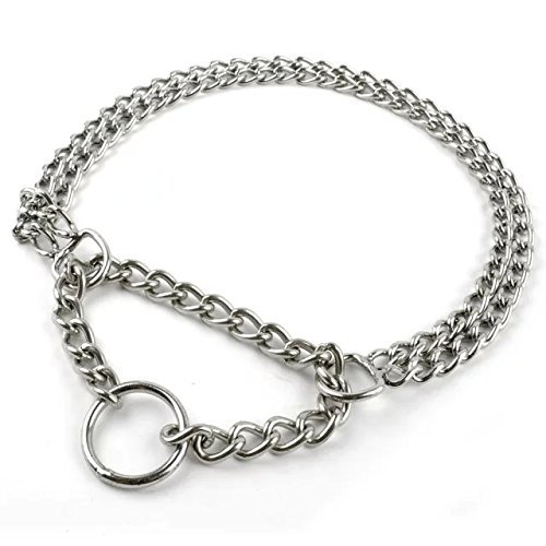 Hypeety Hundehalsband mit Halskette, Martingal, aus Metall und Edelstahl, für mittelgroße und große Hunde von Hypeety