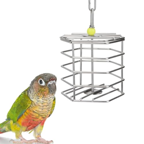 Hypeety Parrot Feeder Einzigartige herumtreiben Parrot Vogelkäfig Zum Aufhängen Futterhaus Parrot Aufhängen Toys herumtreiben mit Blöcken von Hypeety