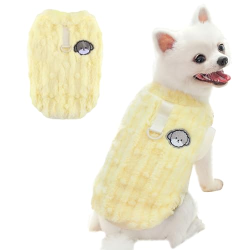 Hyran Hundepullover, Winter Warmer Hunde Pullover, für Kleine Mittelgroße Hunde und Katzen (Jaune, L) von Hyran