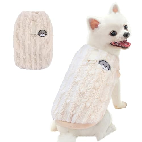 Hyran Hundepullover, Winter Warmer Hunde Pullover, für Kleine Mittelgroße Hunde und Katzen (Kaki, L) von Hyran