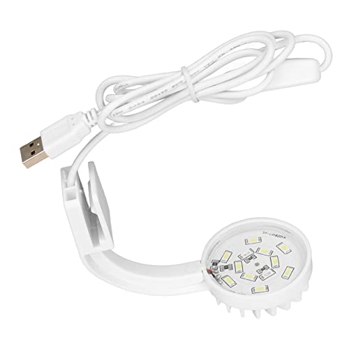 Hztyyier Clip On Aquarium Lights, Blue White Light Schöne 12 LEDs USB Plug LED Aquarium Light für Aquarien (Weiss) von Hztyyier