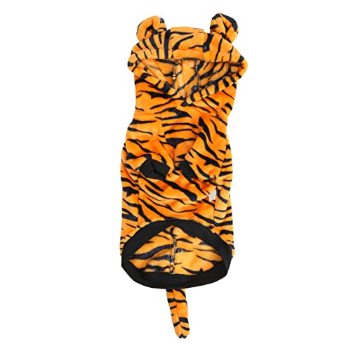 Hztyyier Tiger-Kapuzenpullover für Hunde, Weiche, mit Baumwolle und Polyester Gepolsterte Tiger-Hundekleidung für den Alltag (XL) von Hztyyier