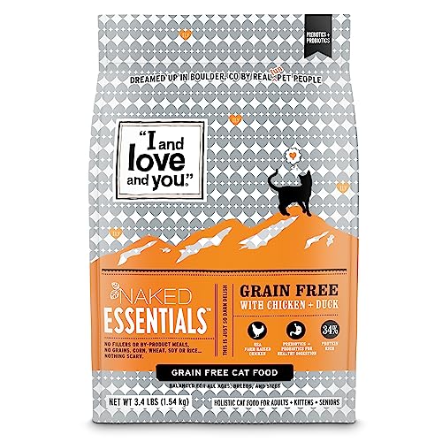 I&Love&You Naked Essentials Hühnchen & Ente Rezept Trockenfutter für Katzen, getreidefrei, 1,5 kg von I AND LOVE AND YOU