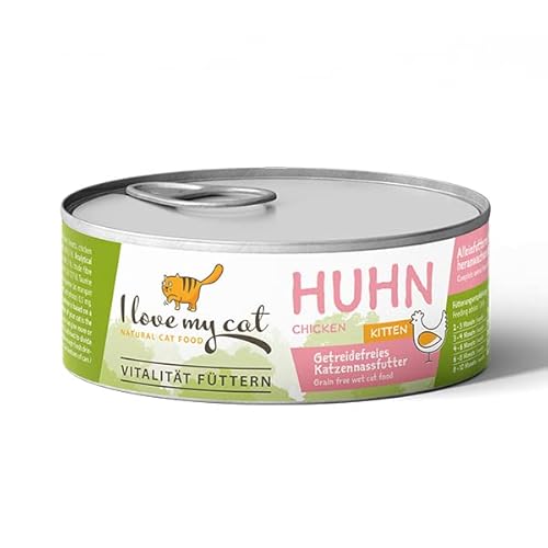 I Love My cat Feuchtfutter für Kätzchen mit Hühnchen 100 g - ohne Getreide, aus natürlichen Lebensmittelzutaten, reich an hochwertigem Protein, für eine gesunde Entwicklung der wachsenden Kätzchen von I love my cat NATURAL CAT FOOD