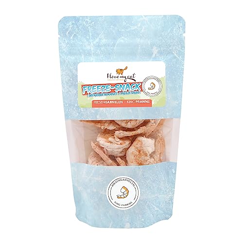 Freeze-Snack für Katzen Grönlandgarnalen– Getreidefreie gefriergetrocknete Leckerlies von I Love My cat – 25g. Katzenleckerlis proteinreich, getreidefrei, kohlenhydratarm und leicht verdaulich. von I love my cat NATURAL CAT FOOD