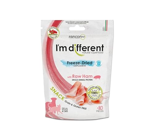 I'm different, gefriergetrocknete Monoprotein Snack Rohschinken von rusepin