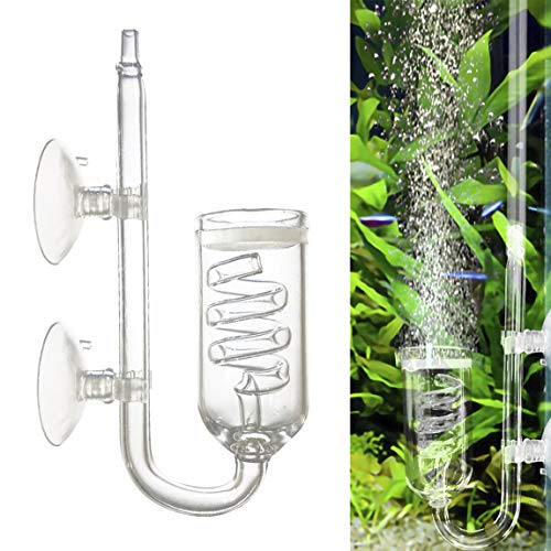 IAFVKAI CO2 Diffusor Aquarium Glas Spirale CO2 Zerstäuber Diffusor Bubble Counter Check mit Saugnapf für Aquarium gepflanztes Aquarium Zubehör von IAFVKAI