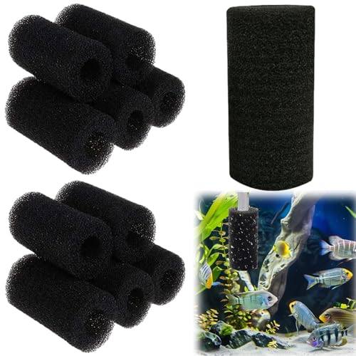 IATAHI Aquarium Aktivkohleschwamm,10pcs Filterschwamm,Aquarium Filterschwämme,Aquarium Filterschwamm Set,Aquarium Filterzubehör,Verhindert das Versehentliche Einatmen von Kleinen Fischen von IATAHI