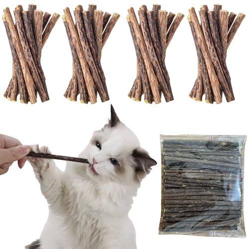 Katzenminze Sticks,40 Stück Matatabi-Kausticks,Matatabi Katzen Kauhölzer, Katzenminze Spielzeug,Katzen Kauhölzer Sticks für Katzen,Katzenminze Sticks zum Schleifen von Zähnen,Matatabi Zahnpflege von IATAHI