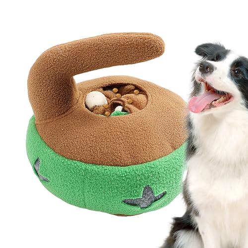 IAZE Outdoor Dog Enrichment Toys, Dog Treat Dispenser Sound Toy, Washable Interactive Dog Puzzle Toy, Dog Puzzle Feeder, Bissfest Outdoor Plush Dog Toy For Medium, Small and Dogs von IAZE