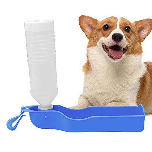 IAZE Wasserspender für Welpen,Haustier-Reise-Hundewasserflasche - Faltbare Hundewasserflaschen zum Spazierengehen, auslaufsicherer Outdoor-Reisewassernapf für Hunde, Katzen, Kaninchen von IAZE