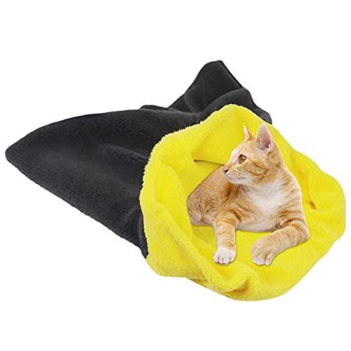 Schlafsack für kleine Hunde, Camping-Hundeschlafsack, tragbare Lammwolle, rutschfeste Haustierhöhle mit tragbarer Unterstützung, Schlaf-Katzenunterlage, Höhle für Katzen, kleine Hunde, gemütlich, für von IAZE