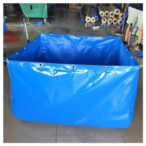 Fischteich-Aquarium-Pool, PVC-Leinen-Teiche mit Ablassventil, temporärer Fäkalientank für Salzwasserfische, 0,5-mm-Planen-Wasserspeicherpool für schwimmende Koi-Fischschildkröten von IBOWZ