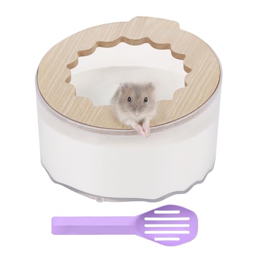 IBWell Hamster Sand Badebox Hamsterbadewanne Bad & Grabbox für Kleintiere Hamster Katzenklo Hamster Sandbad Behälter transparent von IBWell