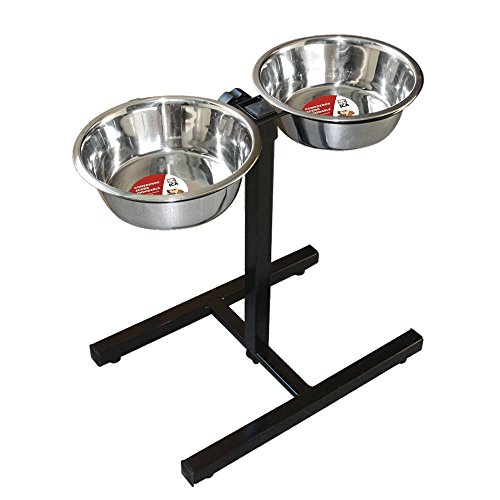 ICA CAR2210 Doppelnapf aus Edelstahl, verstellbar, maximale Höhe 40 cm, Futternäpfe 1,9 l ICA CAR2210 Doppelnapf aus Edelstahl, verstellbar, maximale Höhe 40 cm, Futternäpfe 1,9 l von ICA